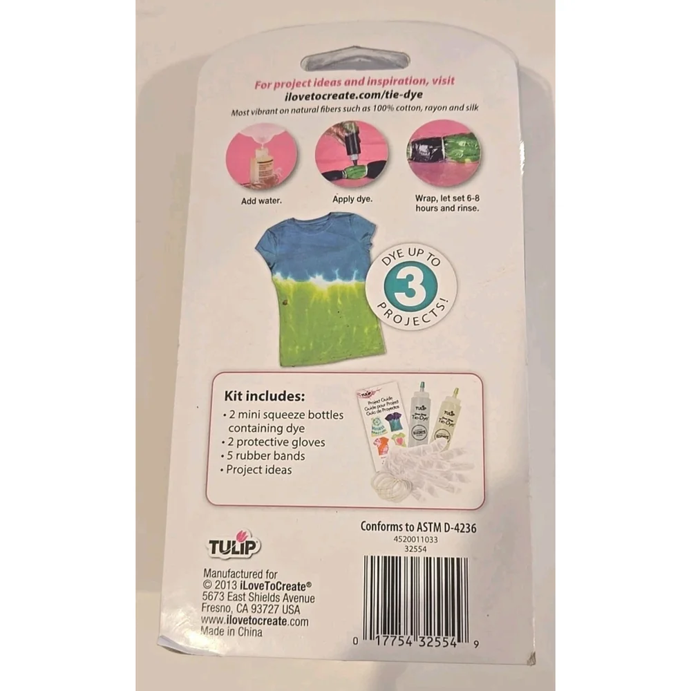 Tulip One-Step Mini Tie-Dye Kit Neon New-Sealed (102)